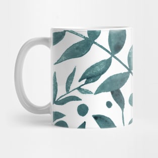 Watercolor branches and berries - grey Mug